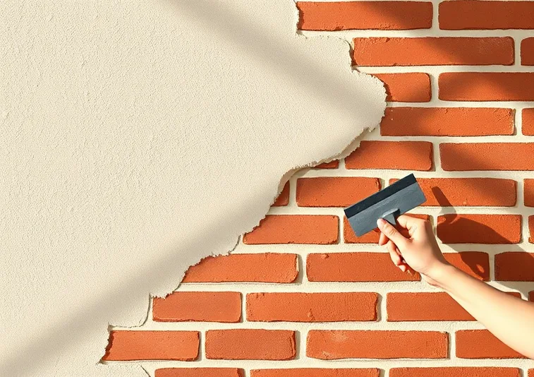 Application d'un enduit décoratif à la lisseuse sur un mur