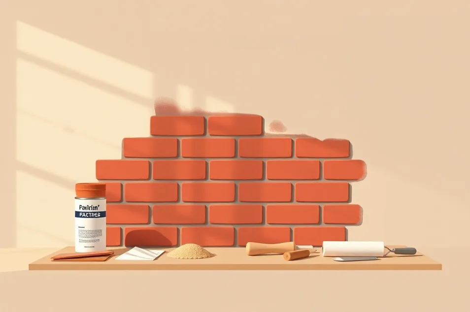 Outils de peinture disposés dans l'ordre des étapes du chantier